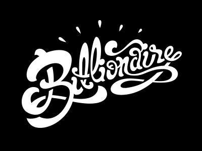 Billionaire - Billionaire Boys Club Design Contest Entry #7 billionaire boys club black cursive flat ollie magazine pharrell script typography vector white