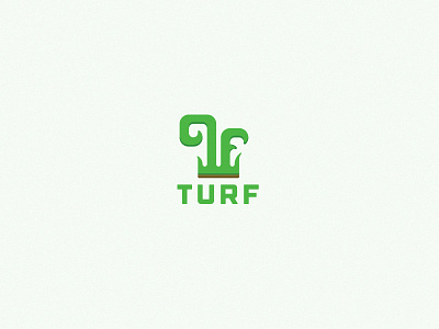 Turf d david dh grass green hultin logo mark turf