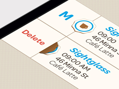 UI coffee run detail mockup ui user interface