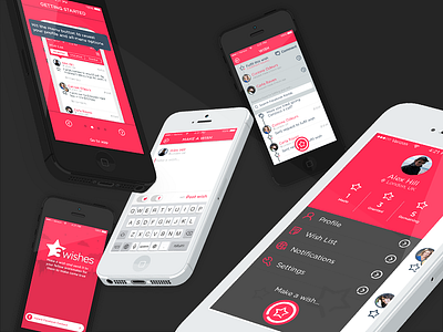 Early design look and feel design mobile mock up red space