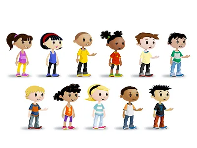 Character Design: Young Students avatars character design