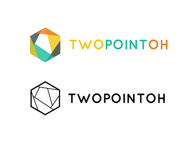 Two Point Oh Logo Alternative alternatives colors hexagon lines logo orange shapes yellow