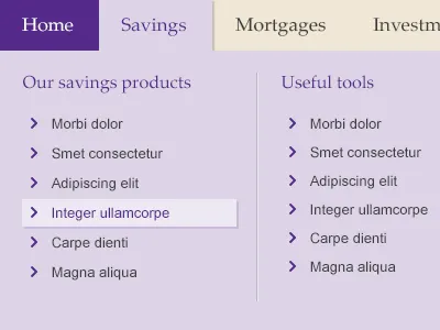 Nav bar & dropdown drop down mega menu menu nav nav bar navigation sub menu tabs ui ux