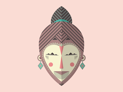 Mask 3 africa african design flat illustration ilustración mascara mask
