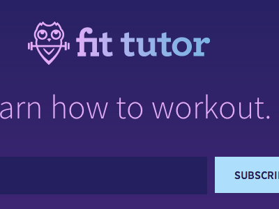 The Fit Tutor email fitness logo owl signup