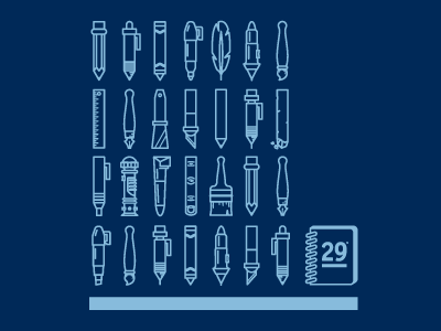 R29 T-Shirt 29 awesome brush crayon lightsaber pen pencil sketchpad t shirt utensils writing
