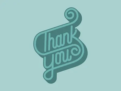 Thank You lettering thank you thanks