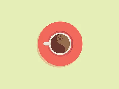 Coffee cup black coffee cafe cappuccino coffee cup flat latte minimalism plate table yang yin