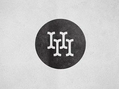 H & H Logo circle h logo monogram serif type
