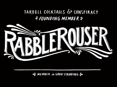 Membership Card #2 bar lettering pen and ink