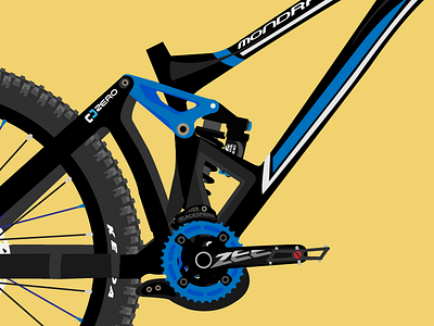 2012 Mondraker Summum Pro Team DH bicycle bike illustration mountain bike mtb vector