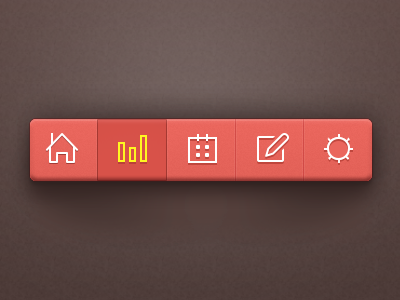 Tab Bar andriod bar gris ios menu red tab yellow