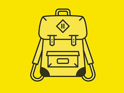 Backpack Icon backpack icon outdoors yellow