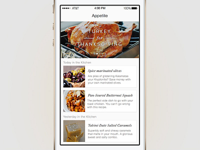 In the Kitchen: Made with Sketch app design feeds interface ios7 kitchen recipe sketch sketchapp ui