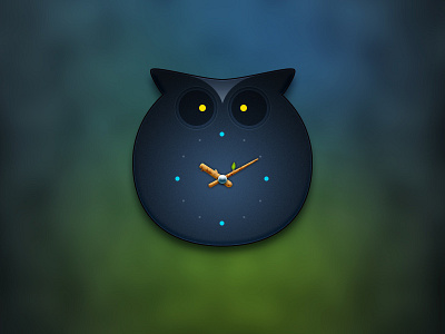 Owl Clock branch clock owl ui widget 牛mo王