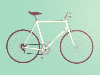Bike bicycle bike crescent illustration racer retro