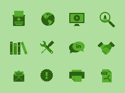 Greenline iconography green iconography icons office tools