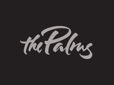 Palms Logo 01 brush brushpen draft lettering logo mall nigeria type typography