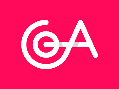 COA a c lettering letters ligatures o pink type