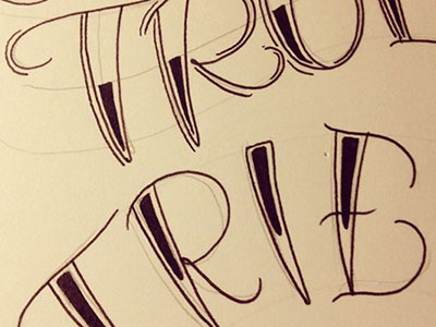 Tried True Lettering drawn hand lettering tattoo type typography