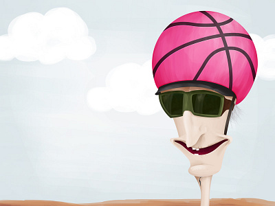 Dribbble wallpaper ball clouds desktop drawing dribbble glasses grandma helmet wallpaper