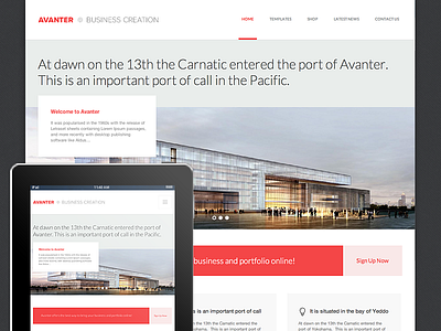 Avanter Dribble ecommerce responsive theme architecture themeforest wordpress