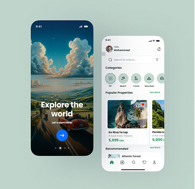 booking app ui