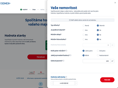 ČPP Domex+ Online Insurance Calculator