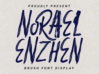 Norael Enzhen Brush Display Font animation best seller font branding brush font font fonts graphic design logo nostalgic popular font