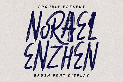 Norael Enzhen Brush Display Font animation best seller font branding brush font font fonts graphic design logo nostalgic popular font