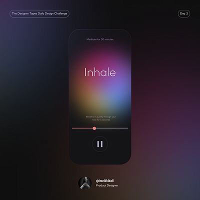 Day 2: Meditation app counter counter figma meditation ui