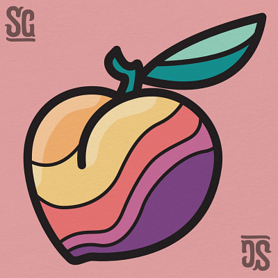 Sweet Peach graphic design illustration vector