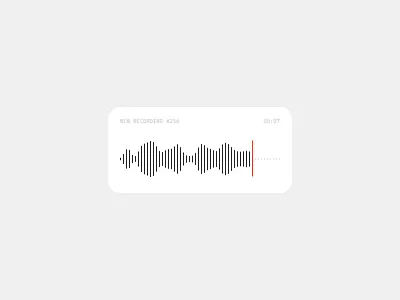 Audio Recording Widget audio figma minimalist plugin recording ui uidesign wave widget