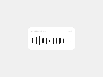 Audio Recording Widget audio figma minimalist plugin recording ui uidesign wave widget