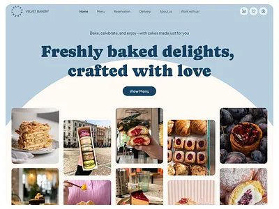 Pastry Store Website Design design food pastry restaurant ui ux web web design website