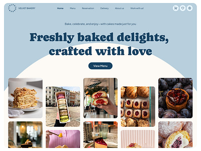 Pastry Store Website Design design food pastry restaurant ui ux web web design website