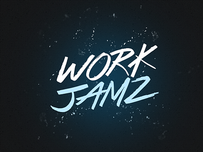 Work Jamz dark handdrawn logo marker paint splatter work jamz