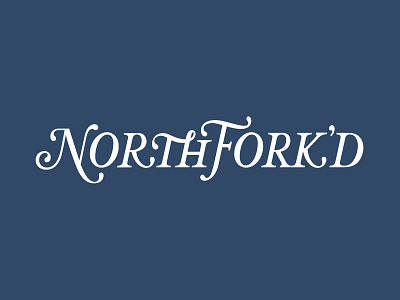 Northfork'd lettering logo logotype type typography