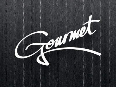 Gourmet logo script typography