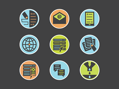 Digital Agency Icons icons illustration