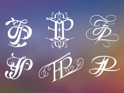 Fp Monogram brand illustration logo monogram retro typo typography vintage wedding