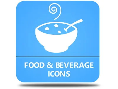 Food & Beverage Icons beverage csh custom food icon icons photoshop png resizable shapes vector