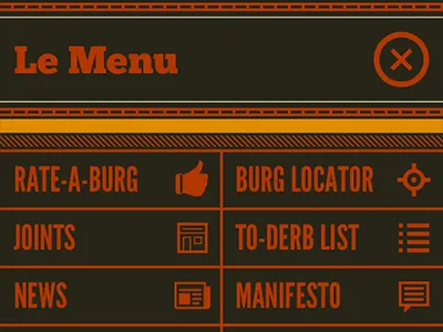 Burger Derby App – menu detail app burgers derb food iphone ornate ui ux