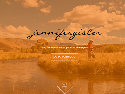 Jennifer Gisler parallax portfolio web design