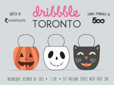 Dribbble TO Meetup cat dribbble meetup halloween illustration pumpkin toronto