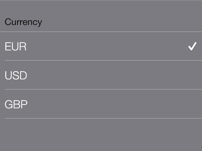 Coffeelog currency support coffeelog settings