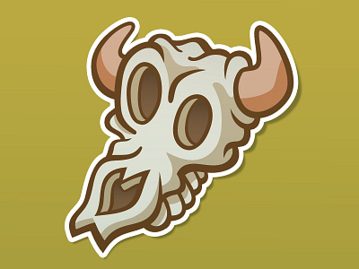 Skull sticker cartoon jason gammon object unknown skull sticker sticker set vector