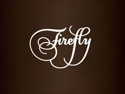 Firefly firefly hand lettering logo script typography