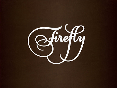 Firefly firefly hand lettering logo script typography