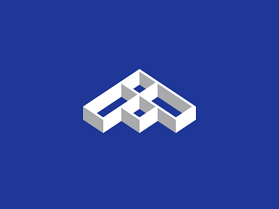 A Modular Mark a branding building isometric logo modular